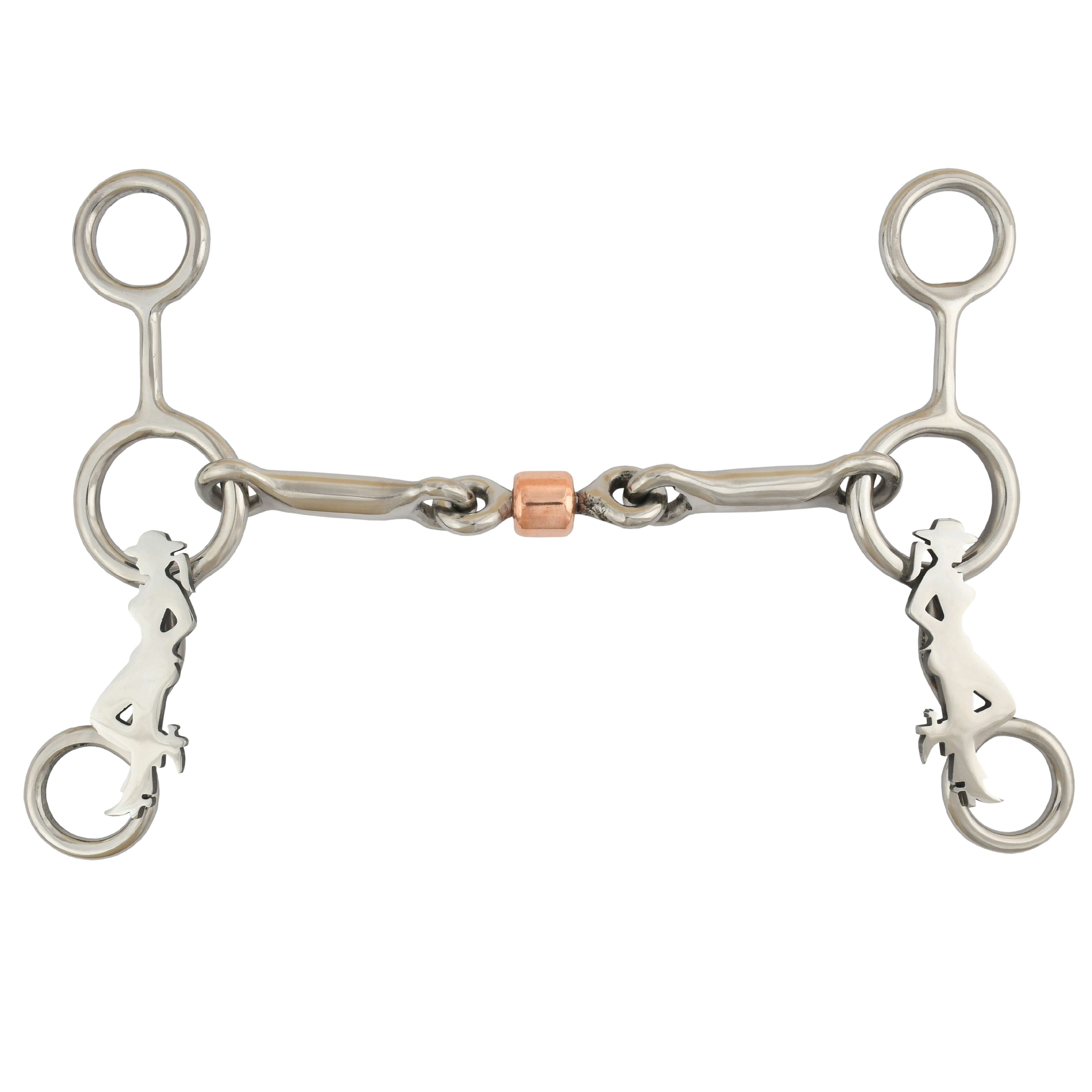 Western Style Jr Cow Horse Bit W/ Copper Roller (Cow Girl)