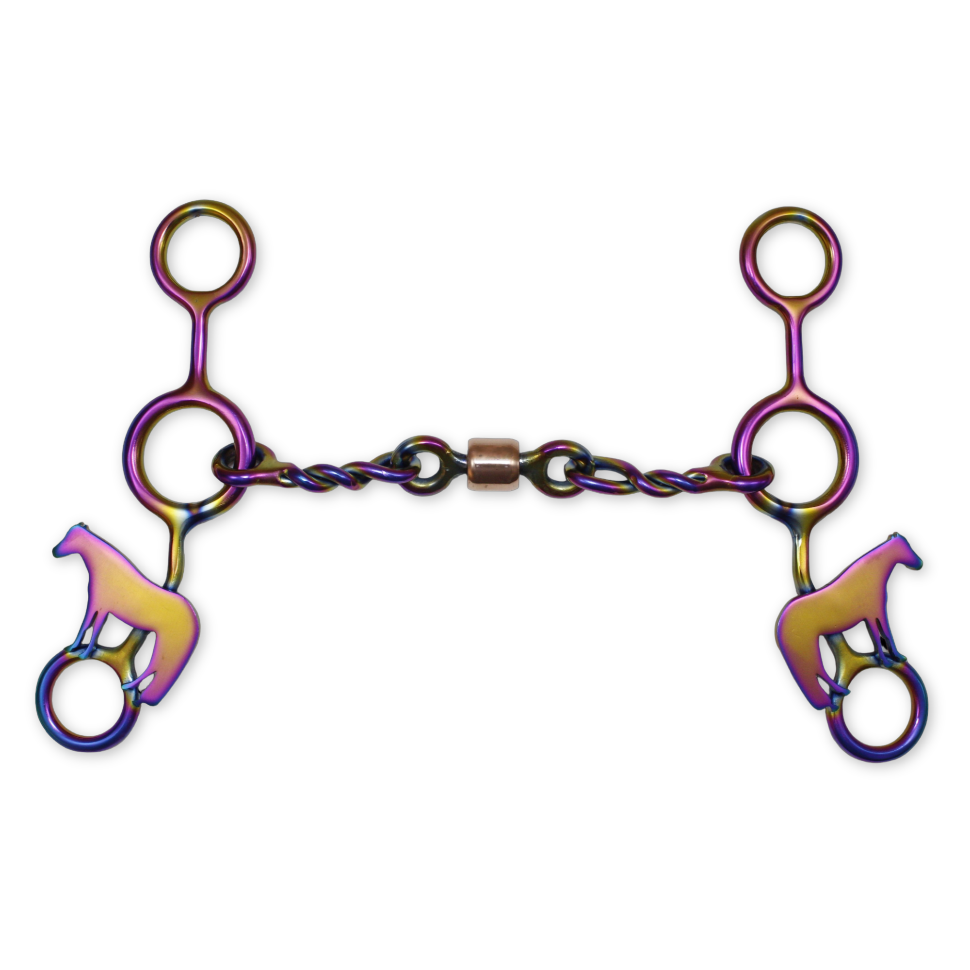 Cnc Jr Cow Horse Bit Copper Roller Titanium (Classic Western)