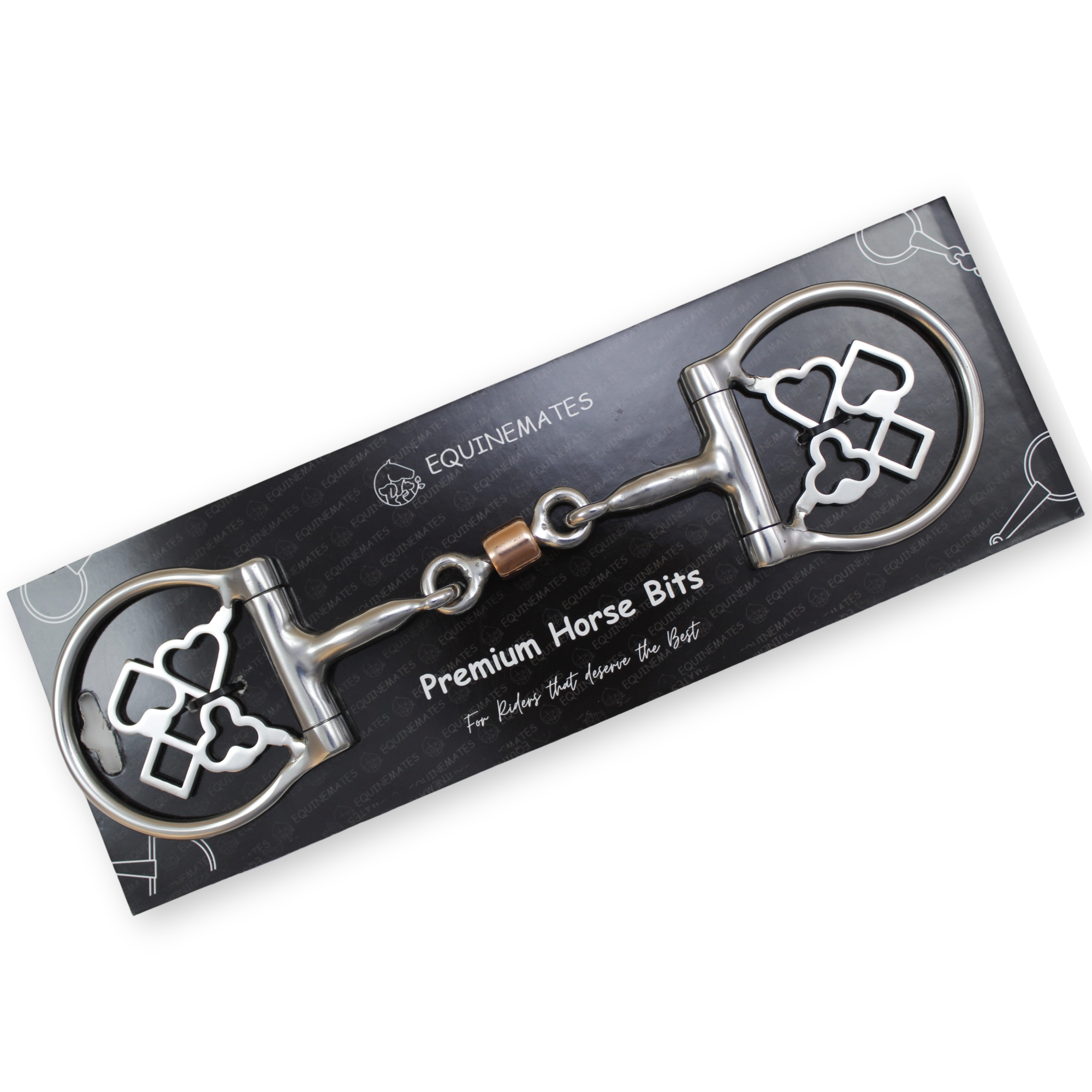 D-Ring Snaffle Bit Copper Roller Playing Card Cnc Monogram image 2