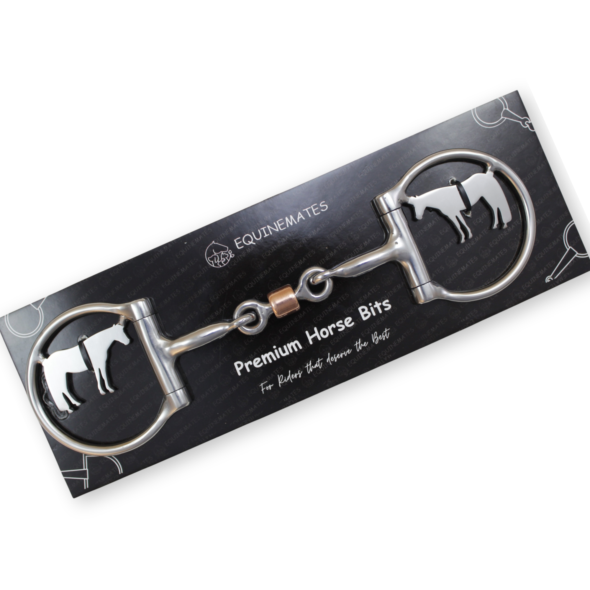 D-Ring Snaffle Bit Copper Roller Western Cnc Monogram image 2