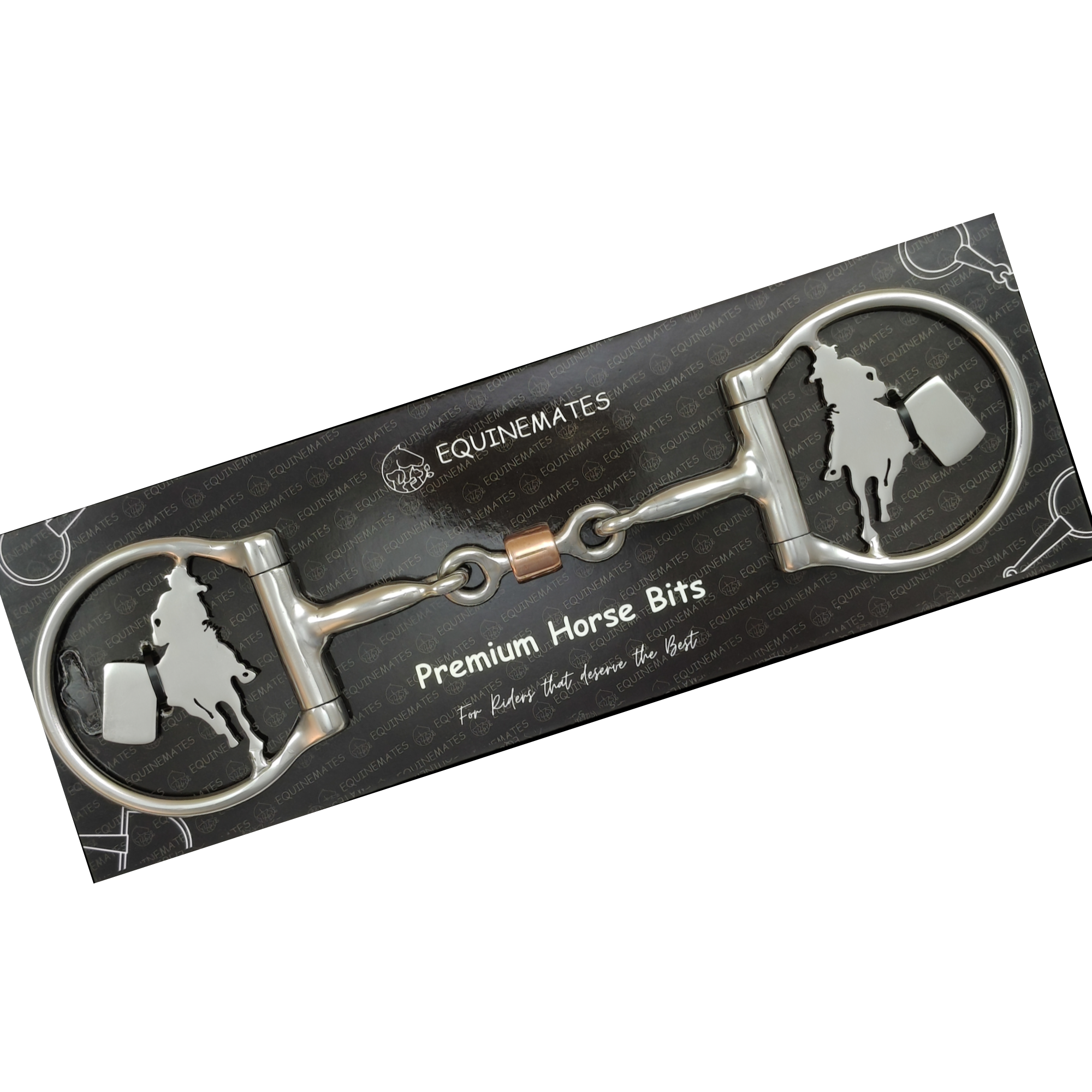 D-Ring Snaffle Bit Copper Roller Barrel Racer Cnc Monogram image 2