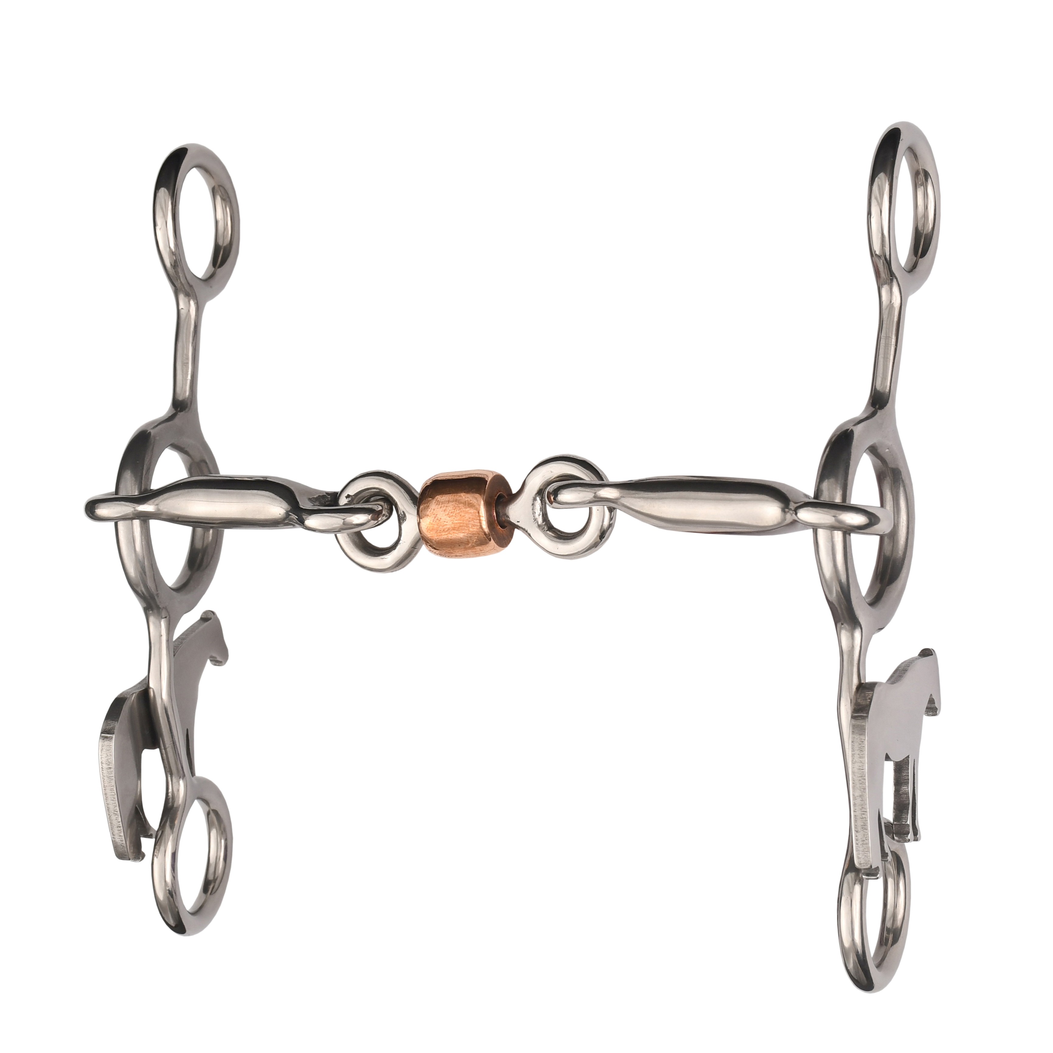 Western Style Jr Cow Horse Bit W/ Copper Roller (Western Style) image 2