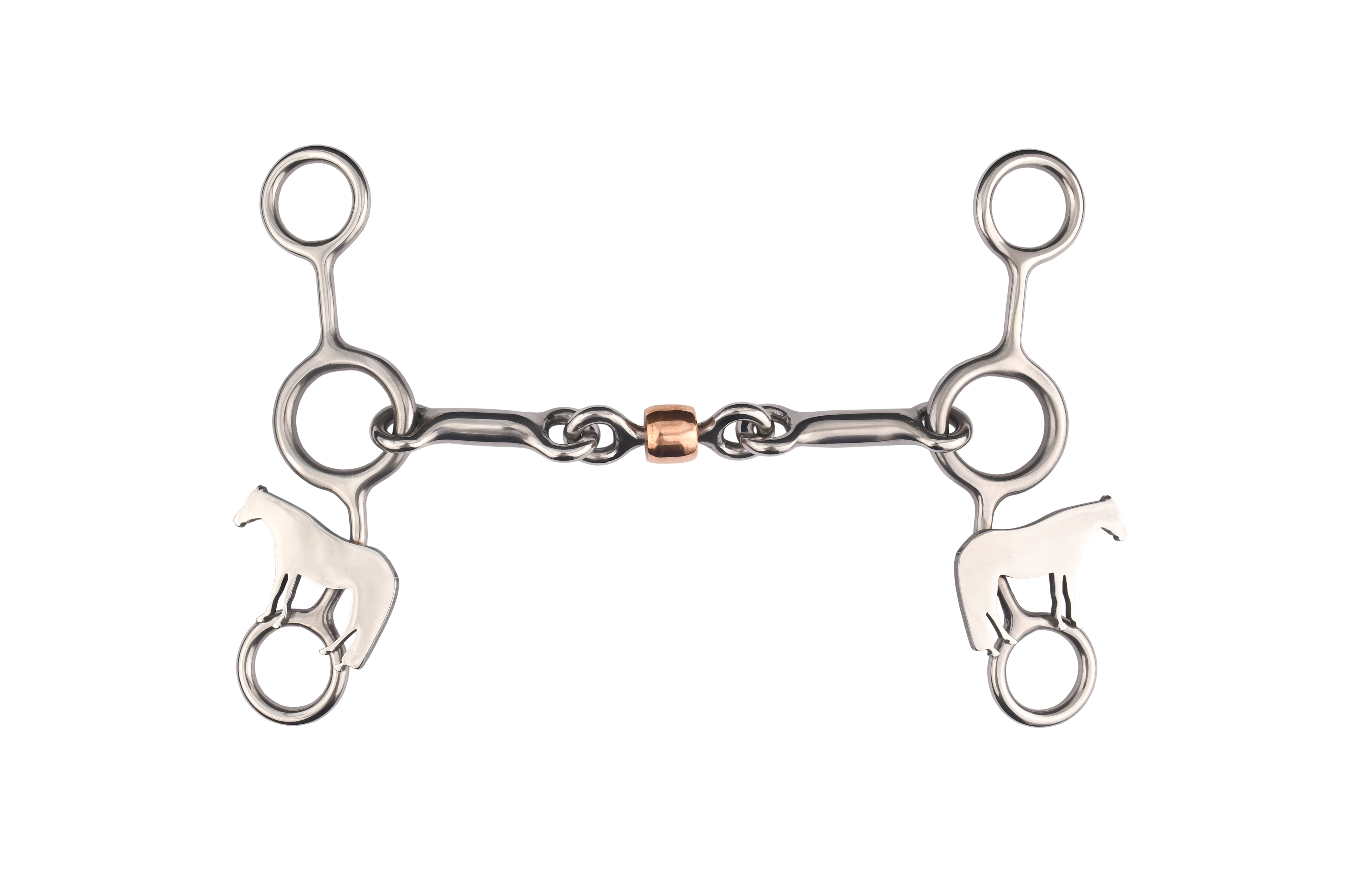 Western Style Jr Cow Horse Bit W/ Copper Roller (Western Style)